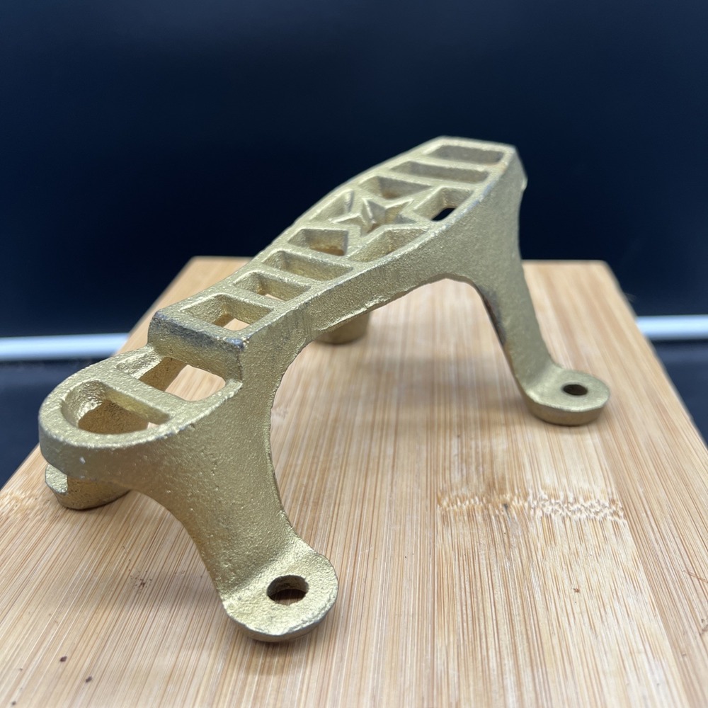 Vintage CAST IRON 7" LONG SHOESHINE SHOE SHINE FOOT REST STAND WITH CENTER STAR